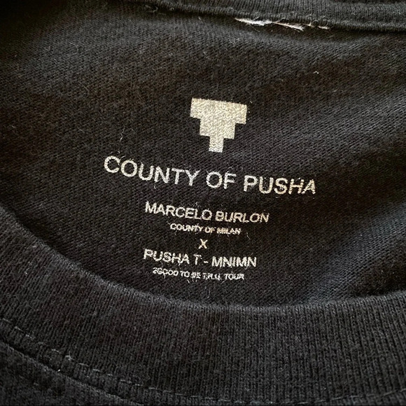 Marcelo Burlon County Of Milan Tshirt x Pusha TMnimn My Name Is Snake Tee Medium - Picture 5 of 11